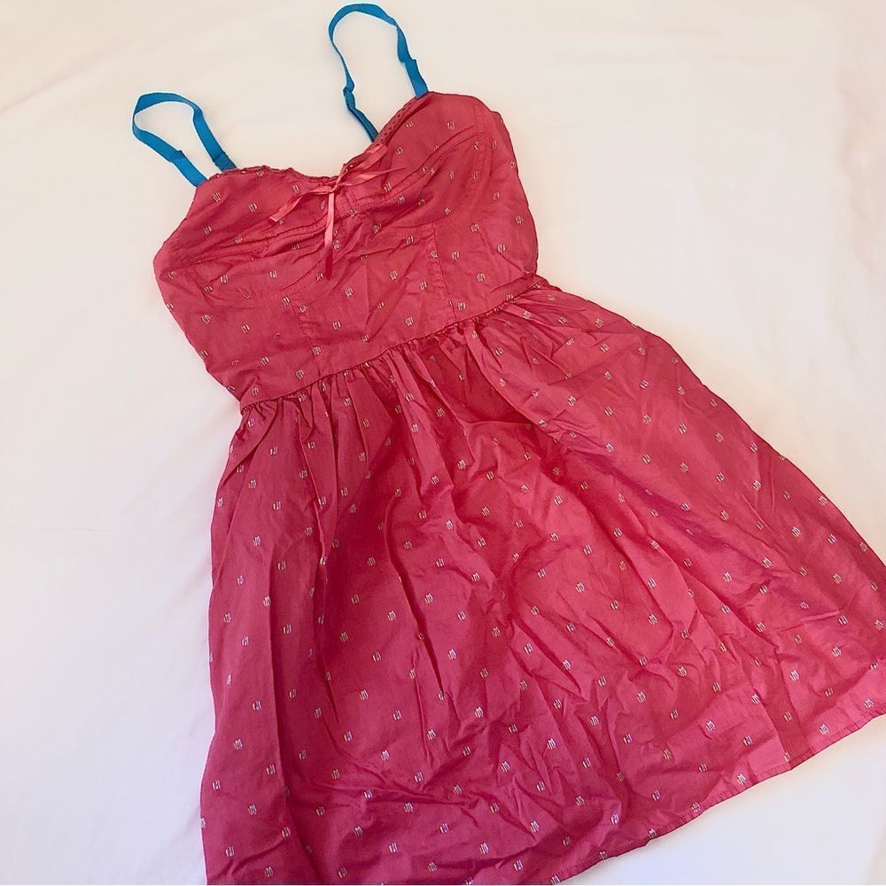 Mossimo Printed Red Dress
